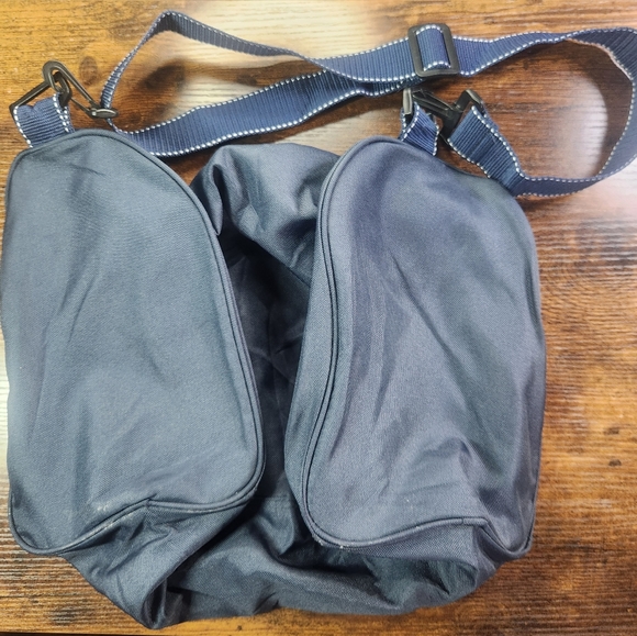 Vintage Time Magazine Messenger Bag Tote Blue Zips Adjustable Shoulder Strap - Picture 8 of 8